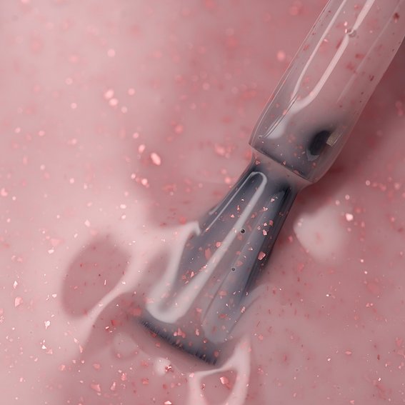 База Dark Pro Base Pink Potal 3 розовый с поталью, 15 ml - Фото №2