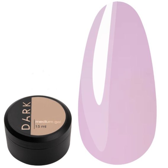 Гель для наращивания DARK Medium Gel №40 розовый, 15 мл - Фото №1