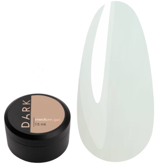 Гель для наращивания DARK Medium Gel №38 молочный, 15 мл - Фото №1