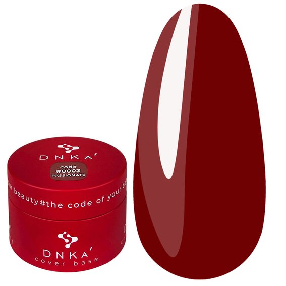 База для ногтей DNKa Cover Base №0003 Passionate бордовый 30 мл (DNKA0003-30) - Фото №1