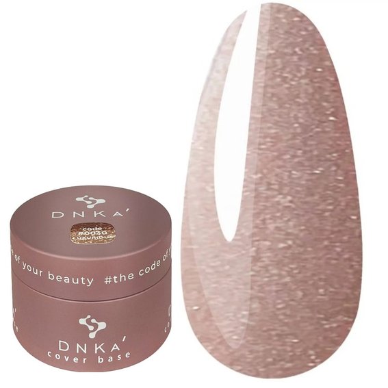 База для ногтей DNKa Cover Base №0030 Luxurious коричнево-бежевый с серебряным шиммером 30 мл (DNKA0030-30) - Фото №1
