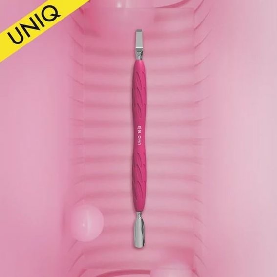 Лопатка STALEKS маникюрная с силиконовой ручкой UNIQ 10 TYPE 5 пушер округлый узкий + лопасть широкая прямая - Фото №2