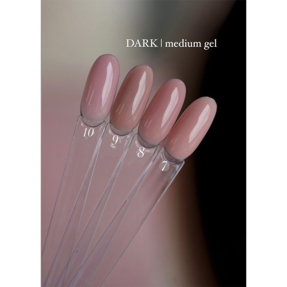 Гель для наращивания DARK Medium Gel №10 розовый 30 мл - Фото №3