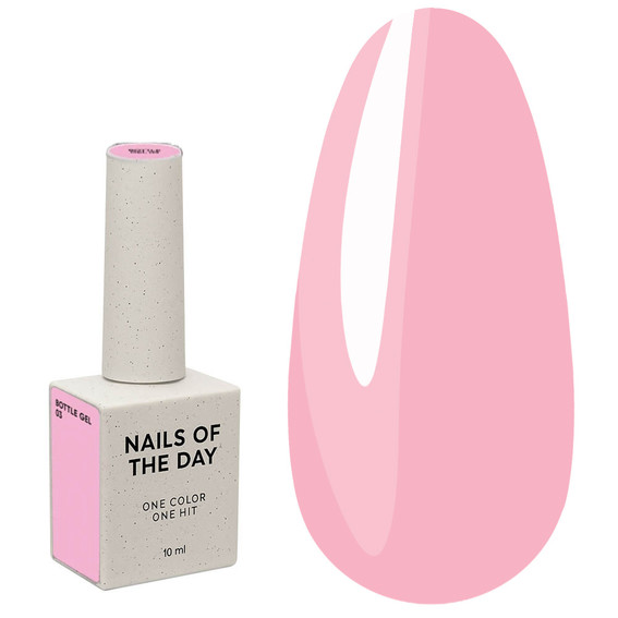 Гель NAILSOFTHEDAY Bottle gel 03 розовый, 10 мл - Фото №1