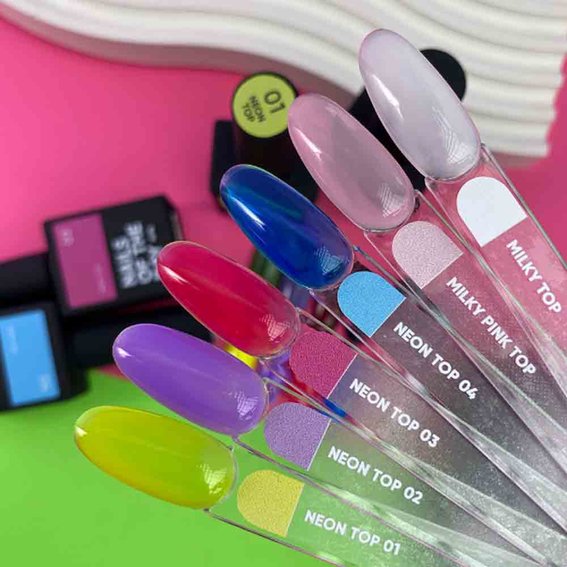 Топ NAILSOFTHEDAY Neon top 02 фиолетовый, 10 ml - Фото №3