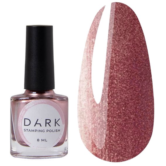 Лак для стемпинга DARK Stamping polish №20 розовый металлик 8 мл - Фото №1