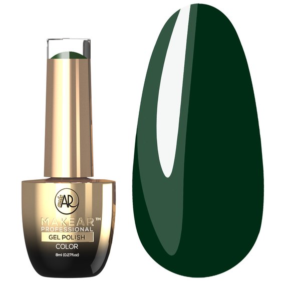 Гель-лак MAKEAR Regular 866 темно-зеленый 8 мл - Фото №1