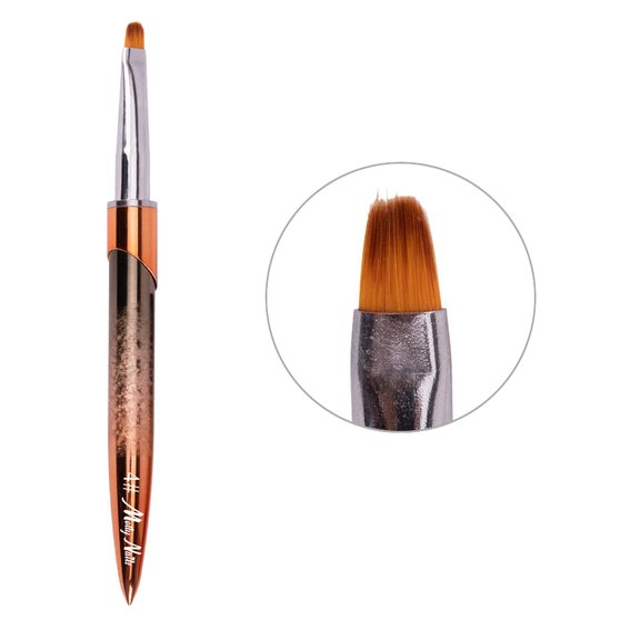 Кисть для геля Molly Nails длина овальной щетины 7 мм - Фото №1