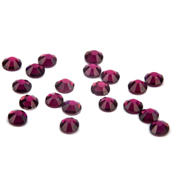 Стеклянные стразы для ногтей SS10 Amethyst, 50 шт.