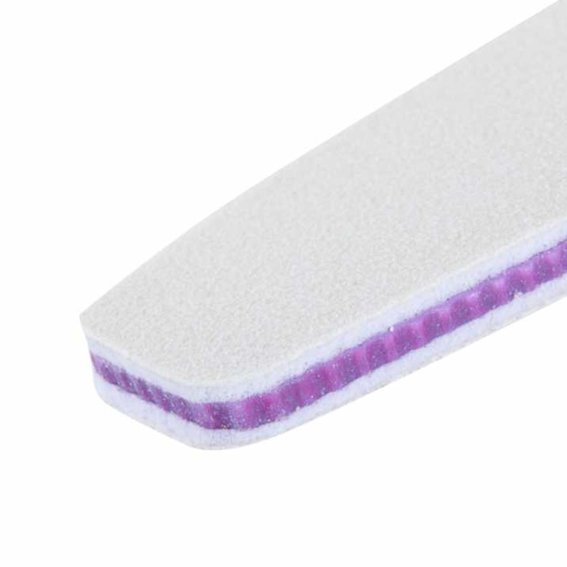 Пилочка для ногтей Safe Package MollyLac лодочка фиолетовая центральная 180/240 - Фото №3