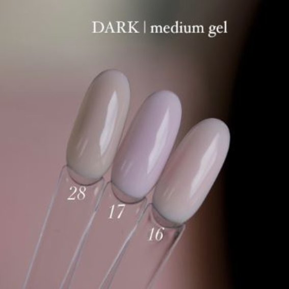 Гель для наращивания DARK Medium Gel №28 бежевый 30 мл - Фото №4