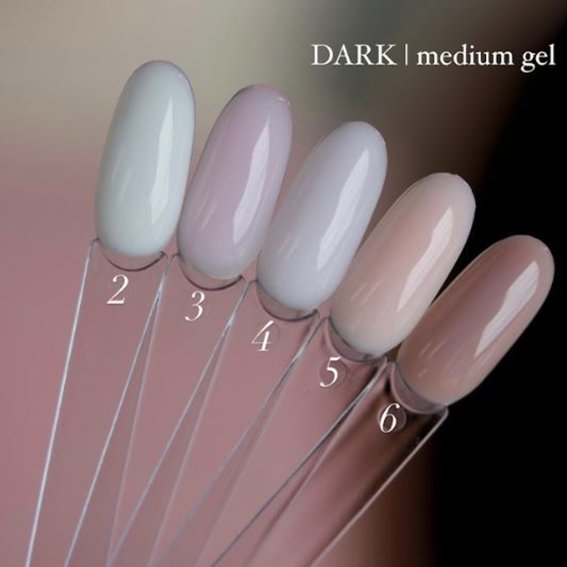 Гель для наращивания DARK Medium Gel №04 молочный 15 мл - Фото №3