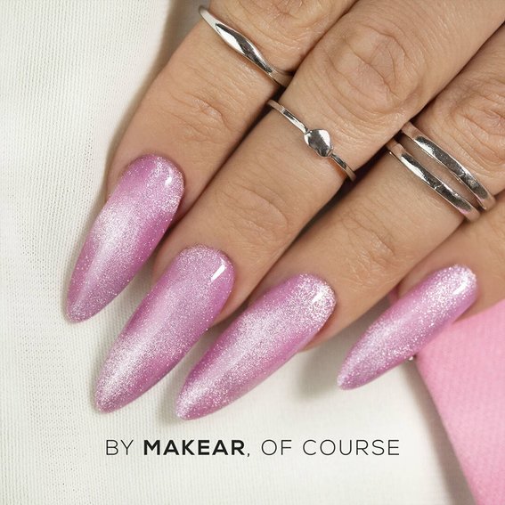 База для ногтей MAKEAR Cat Eye Rubber Base ERB01 Babe 8 мл - Фото №2