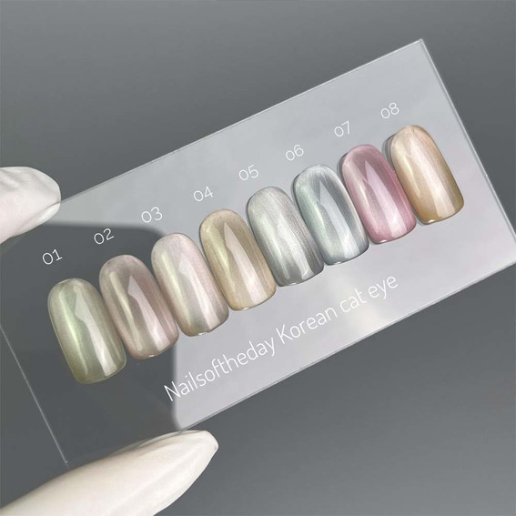 Гель-лак NAILSOFTHEDAY Korean cat eye 06 полупрозрачный серо-голубой 10 мл - Фото №2