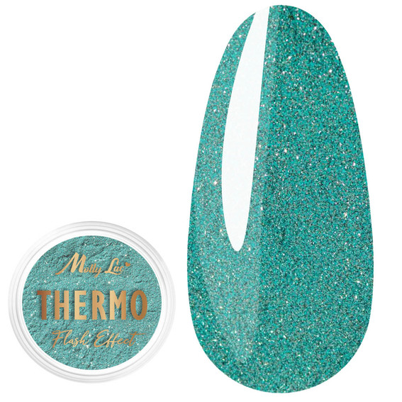 Втирка для ногтей  MollyLac Thermo Flash Effect №9 0,5 г - Фото №1