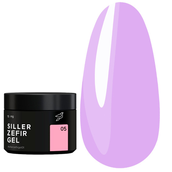 Гель для наращивания SILLER Zefir №05 (банка) сиреневый 15 мл (НФ-00019232) - Фото №1