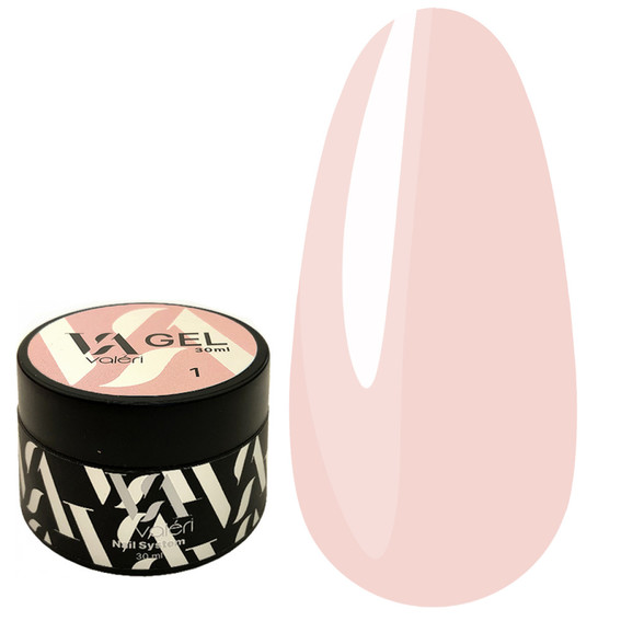 Гель для наращивания VALERI Builder Gel №01 Nude 30 мл(VBG-30-001) - Фото №1