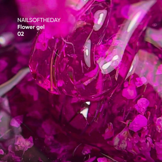 Гель для наращивания NAILSOFTHEDAY Build gel Flower 02 розовый 15 мл - Фото №3