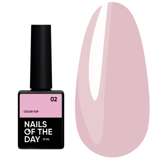 Топ NAILSOFTHEDAY Color top 02 розовый нюд 10 мл - Фото №1
