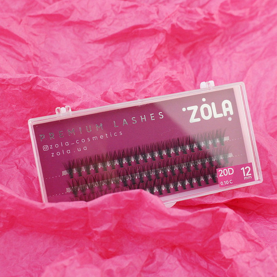 Eyelashes ZOLA 20 D bundles 12 mm - Фото №2