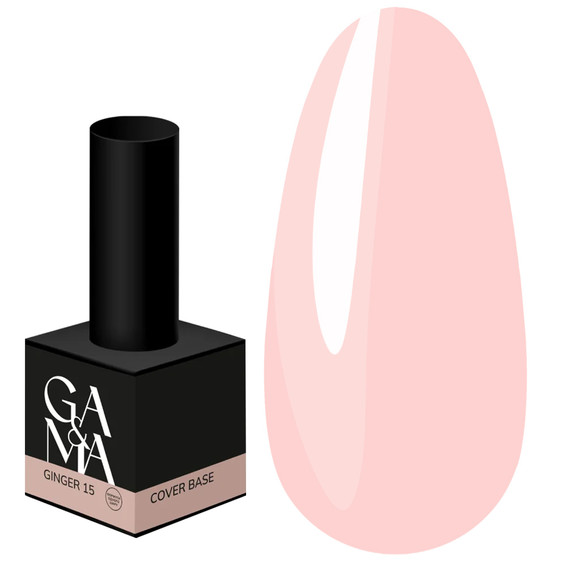 База для ногтей GA&MA Cover Base №015 Ginger 15 мл (формула одного слоя) (7700102) - Фото №1