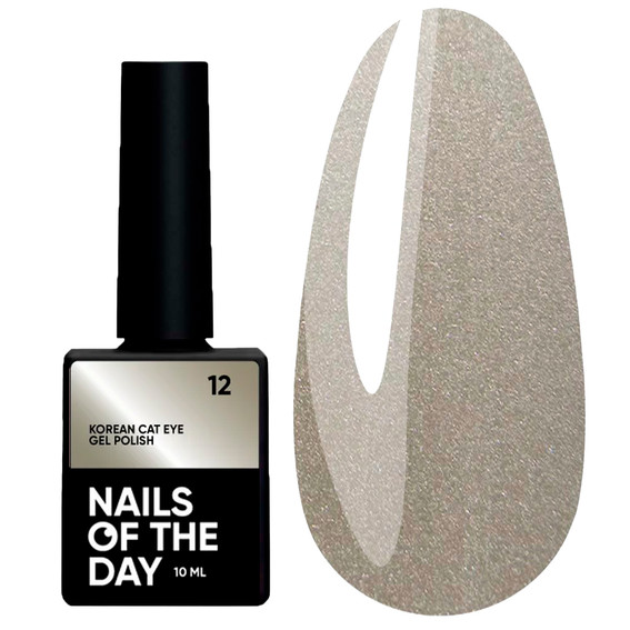 Гель-лак NAILSOFTHEDAY Korean cat eye 12 холодный бежевый 10 мл - Фото №1