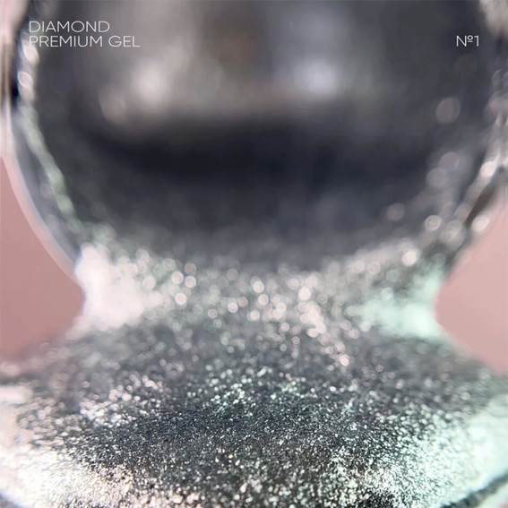 Гель-лак NAILSOFTHENIGHT Diamond Premium gel 01 серебряный 5 мл - Фото №3