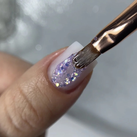 Гель NAILSOFTHENIGHT Brokat gel 01 лиловый 5 г - Фото №3