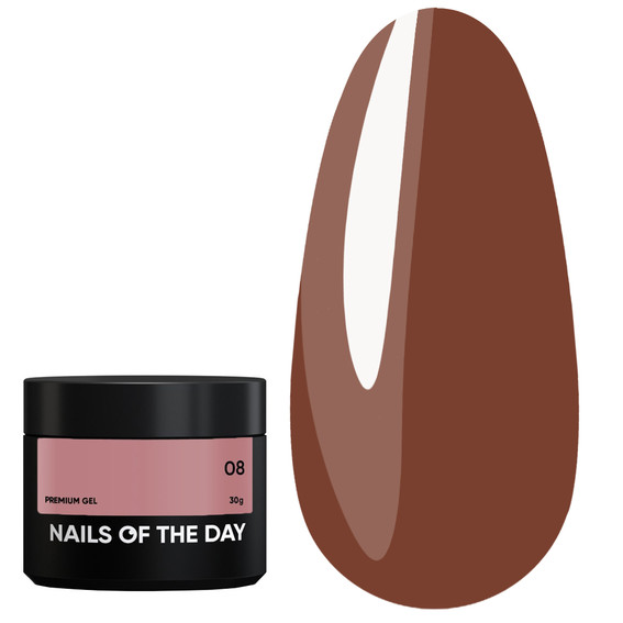 Строительный гель NAILSOFTHEDAY Premium gel 08 нюд-карамель 30 мл - Фото №1