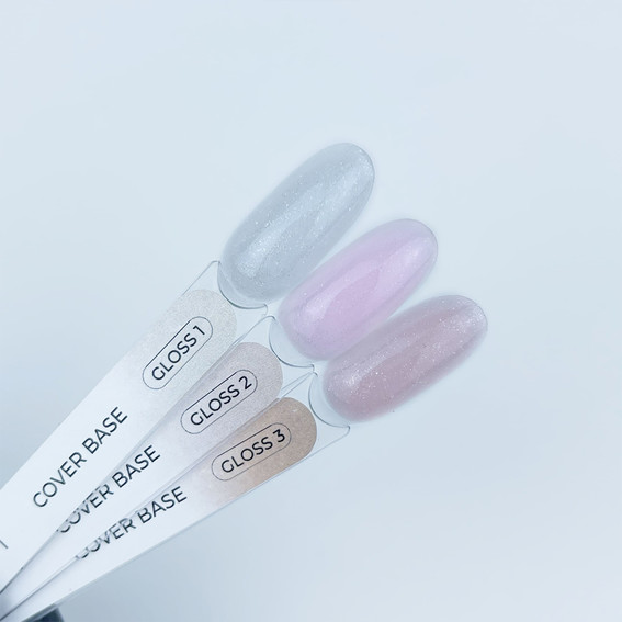 База для ногтей Touch Cover Base Gloss 01 серебро с блестками 13 мл - Фото №3