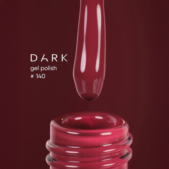 Гель-лак DARK New collection 140 темно-бордовый 6 мл - Фото №2
