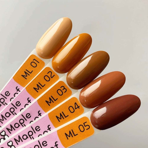 Гель-лак Toki-Toki Maple Leaf ML03 светлый карамельно-коричневый 5 мл - Фото №3