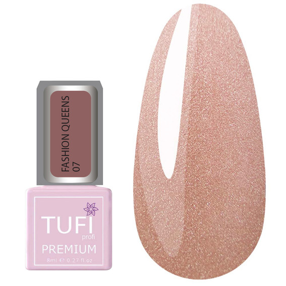 Гель-лак TUFI profi PREMIUM Fashion Queens 07 Beige Gleam 8 мл (0318248) - Фото №1