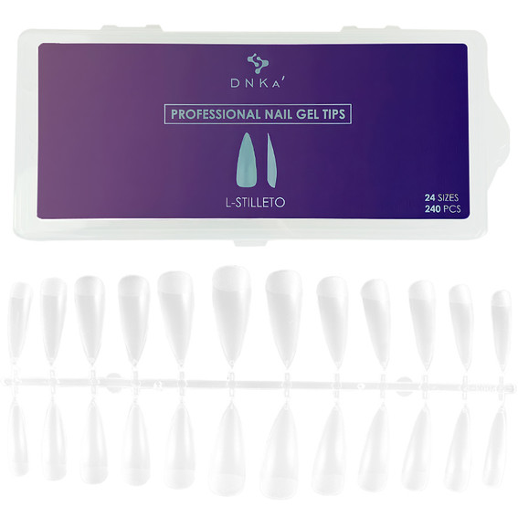 Гелевые типсы DNKa Nail Gel Tips L-Stilleto 240 шт (NGTLDNKA) - Фото №2