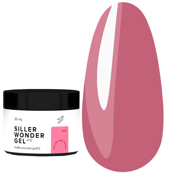 Гель для наращивания Siller UV/LED One Phase Wonder Gel №12 розовый 30 мл (u0000012842) - Фото №1