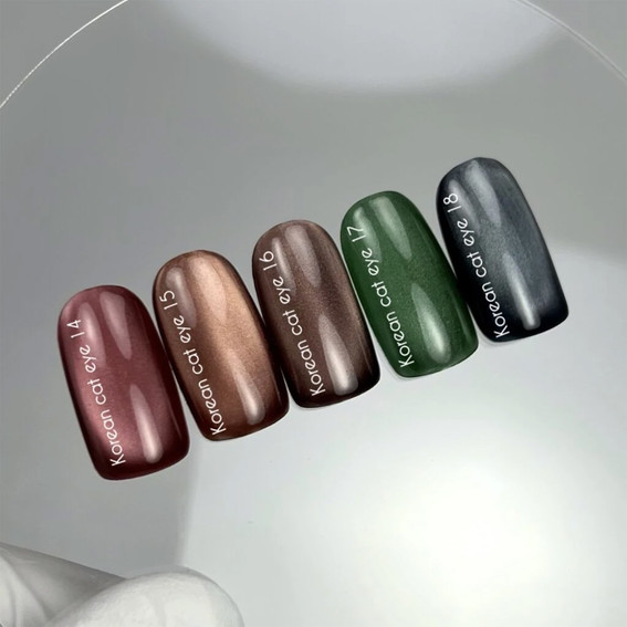 Гель-лак NAILSOFTHEDAY Korean cat eye 15 светло-коричневый 10 мл - Фото №3