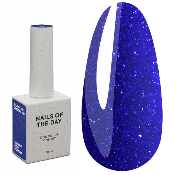 Gel polish NAILSOFTHEDAY Let's Special Crystal deep blue with shimmer 10 ml - Фото №1
