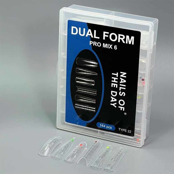 Верхние формы NAILSOFTHEDAY Dual Form Pro Mix 6 (Type 22) 144 шт - Фото №2