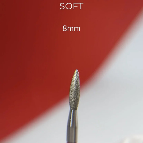 Diamond cutter NAILSOFTHEDAY flame red 2,1x8 mm - Фото №2