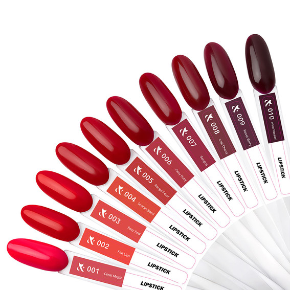 Гель-лак F.O.X Lipstick Collection 010 тёмно-бордовый 7 мл (LC - 10) - Фото №2