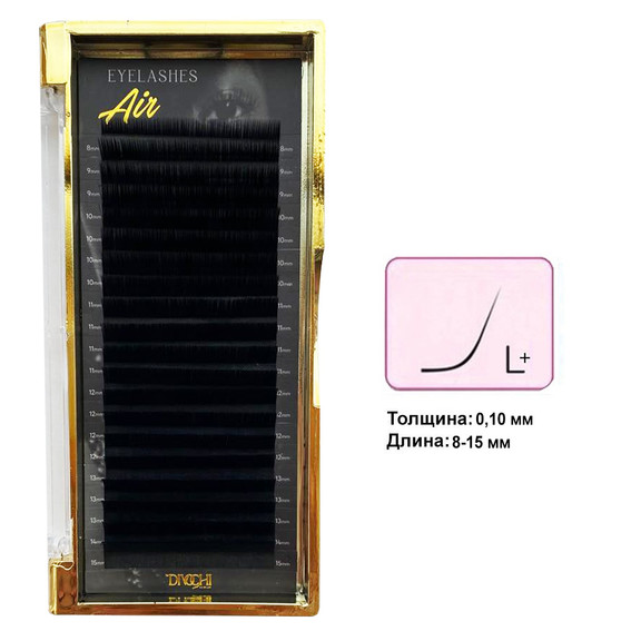Ресницы Divochi Air MIX черный изгиб L+ 0.10 20 рядов 8-15 мм