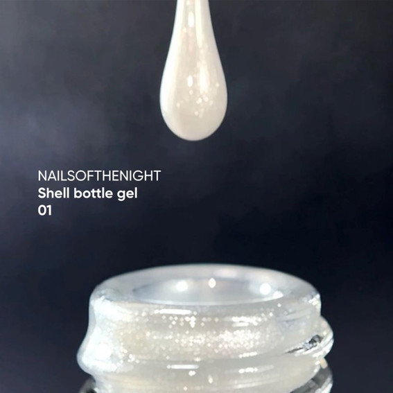 Гель NAILSOFTHENIGHT Shell Bottle gel 01 жемчужный белый 10 мл - Фото №2