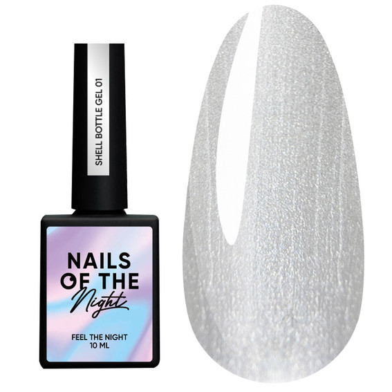Гель NAILSOFTHENIGHT Shell Bottle gel 01 жемчужный белый 10 мл - Фото №1