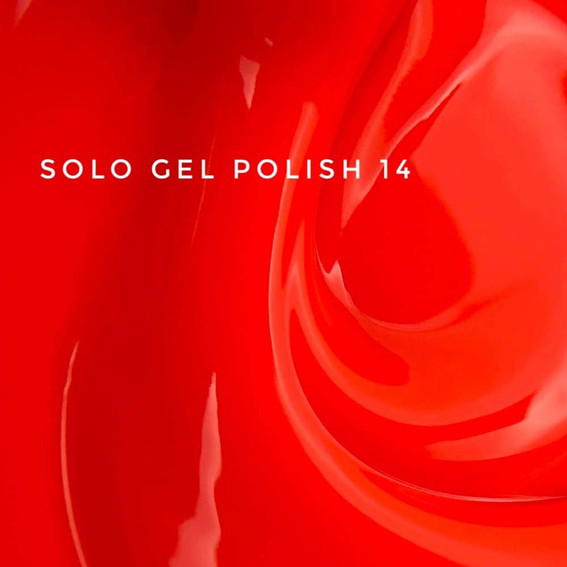 Гель-лак Touch Solo Gel Polish 14 однофазный 3в1 неоново-красный 9 мл - Фото №2