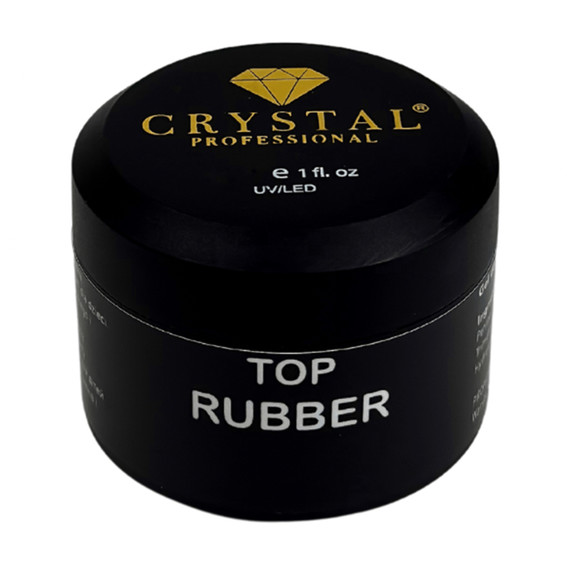 Топ для ногтей Crystal Top Rubber No Wipe (UV Filters) 30 мл