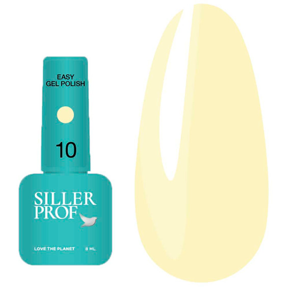 Гель-лак Siller EASY №010 One-ster gel polish однофазный нежно-желтый 8 мл (НФ-00020720) - Фото №1