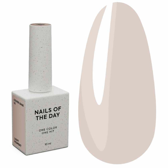 База для ногтей NAILSOFTHEDAY Cover NEW Formula №43 полупрозрачный бежевый 10 мл - Фото №1