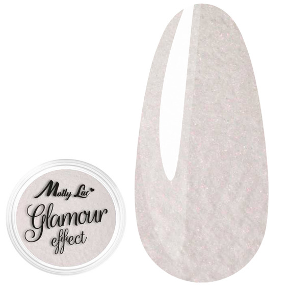 Втирка для ногтей MollyLac Glamour Effect Purple №4 1 г - Фото №1