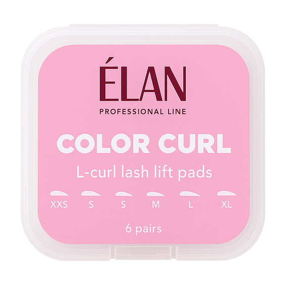 Силиконовые валики Elan для ламинирования ресниц Color Curl L-изгиб