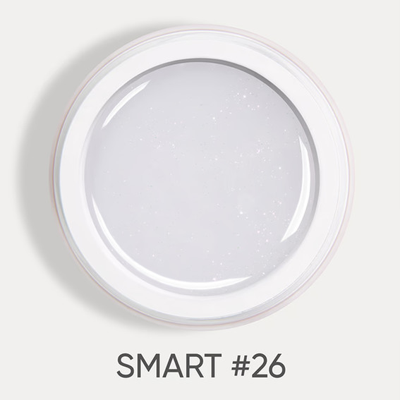 Гель для наращивания Dark Smart Builder gel 26 молочный с блестками 15 мл - Фото №3